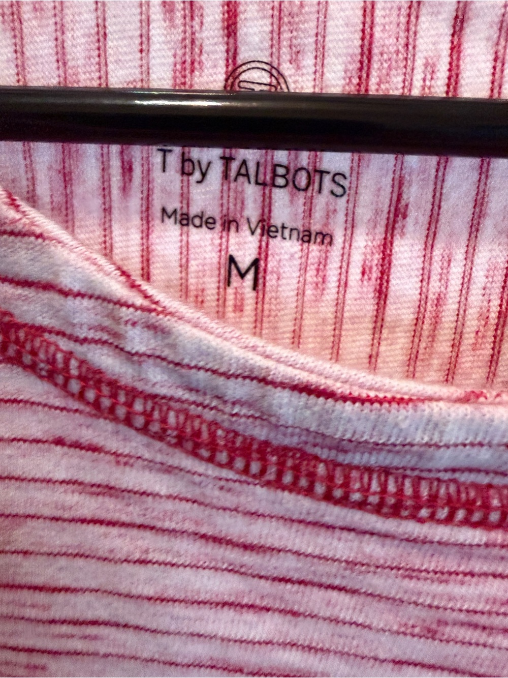 Talbots Pink Striped Short-Sleeve Knit Tee - Picture 4 of 6